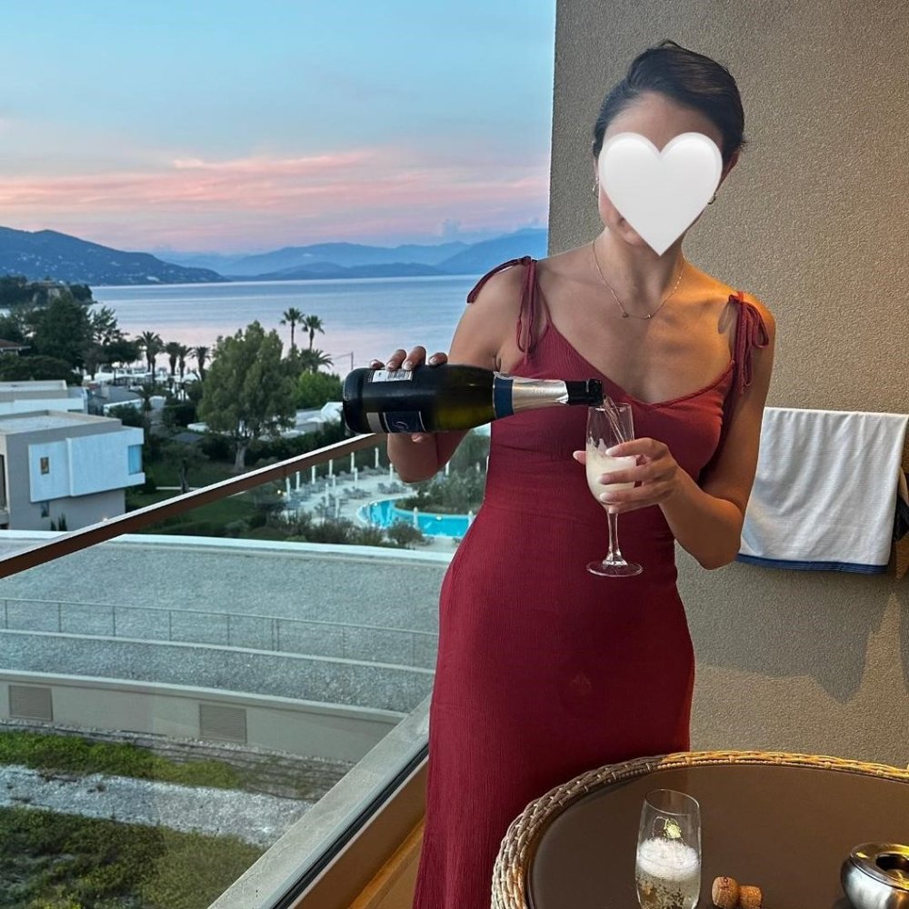 Red Abercrombie and Fitch Dress with Slit